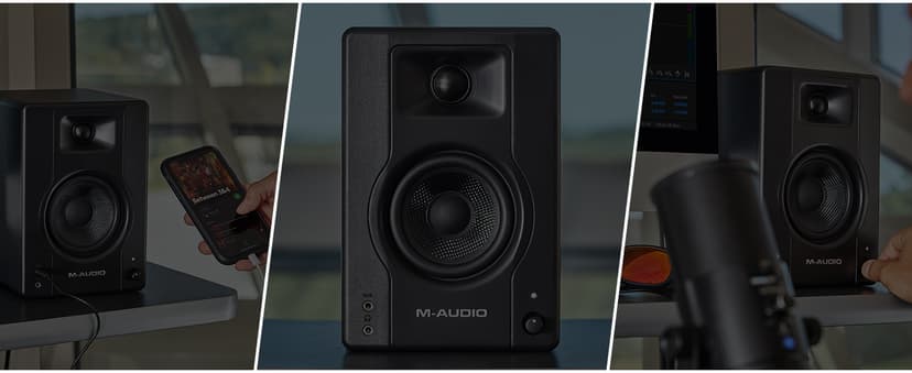 M-AUDIO BX3 Pair 3.5" Wired Studio Monitors and PC Speakers for Recording and Multimedia with Music Production Software