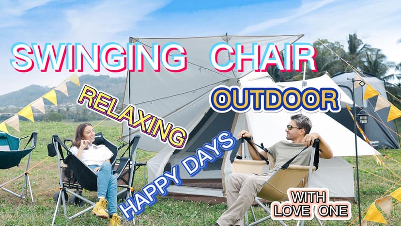 KingCamp Hammock Camping Chair, Swinging Portable Camp Chairs for Adults, 400lbs Heavy Duty Oversized Folding Rocking Chair with Adjustable Recline, Aluminum Alloy Frame for Outdoor Patio Beach Sport