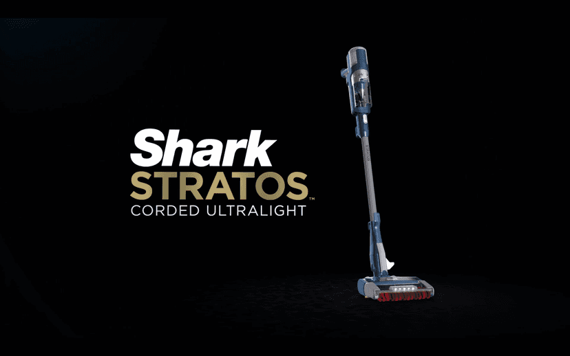 Shark HZ3002 Stratos Ultralight Corded Stick Vacuum with DuoClean PowerFins HairPro, Self-Cleaning Brushroll, & Odor Neutralizer Technology, Navy