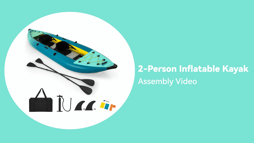 Goplus Tandem Inflatable Kayak, 12.5FT 2-Person Kayak for Adults w/507 LBS Weight Capacity, 2 Aluminium Oars, Padded Seat, 2 Fins, Hand Pump, Carry Bag, Repair Kit, Portable Touring Kayaks