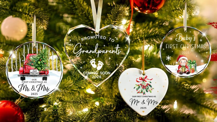 Grandparents Gifts - First Time Grandparents Gifts for Grandma, Grandpa - Baby Pregnancy Announcement Ornament for New Grandma