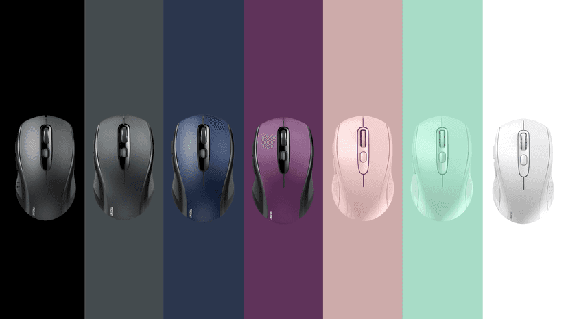 TECKNET Bluetooth Mouse, 4000DPI Wireless Mice for Laptop 2-in-1(BT 5.0/3.0+2.4Ghz) Computer Portable PC Mouse Wireless with USB Receiver for Mac (USB-A+Bluetooth, Black)