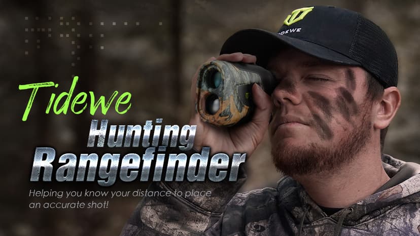 TIDEWE Hunting Rangefinder with Rechargeable Battery, 700/1000Y Camo Laser Range Finder 6X Magnification, Distance/Angle/Speed/Scan Multi Functional Water-Resistant Rangefinder with Case
