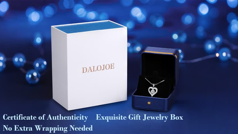 Moissanite Heart Necklaces for Women, 1-3 Carat Moissanite 925 Sterling Silver Necklace, Anniversary Present for Women, Birthday Gifts for Wife, Jewelry Gifts for Christmas, Valentine's Day