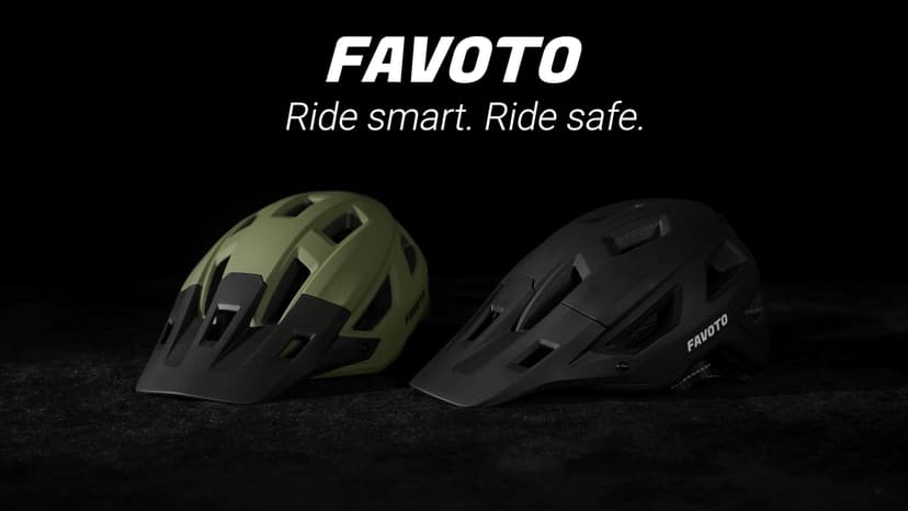 Favoto Adult Mountain Bike Helmet for Men & Women, Magnetic Buckle MTB Helmet with Removable Visor, Lightweight for Commuting & Off-Road Cycling