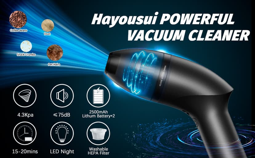 4.3Kpa Keyboard Vacuum Cleaner Mini：Handheld Computer Vacuum Cordless for Car Laptop Sewing Machine Portable Keyboard Vac USB Desk Crumbs Dust Cleaners