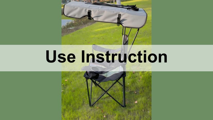 FAIR WIND Portable Canopy Camping Chair 380 LBS Capacity Heavy Duty Oversized Folding Lawn Chair with Sunshade for Beach, Fishing, Sports & Outdoors