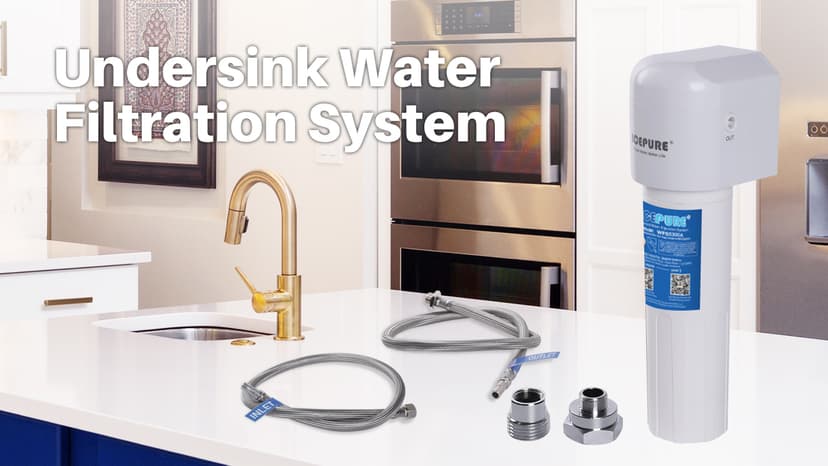 ICEPURE Under Sink Water Filter System, 3 Years or 22000 Gallons Ultra High Life NSF/ANSI 42 Certified, Removes Heavy Metals,Chlorine,Direct Connect Under Counter Drinking Water System, USA Tech