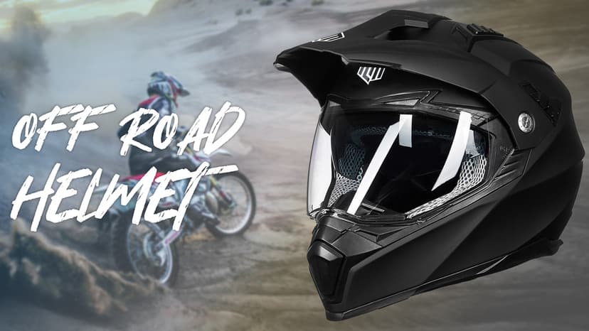 ILM Off Road Motorcycle Dual Sport Helmet Full Face Sun Visor Dirt Bike ATV Motocross Casco DOT Certified Model 606V