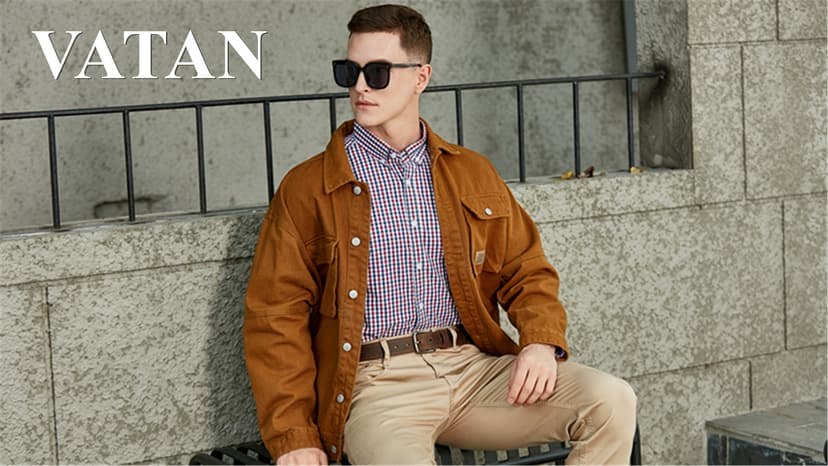 VATAN Men's Genuine Leather Casual Every Day Jeans Belts, Handmade Men Leather Belt with Gift Box