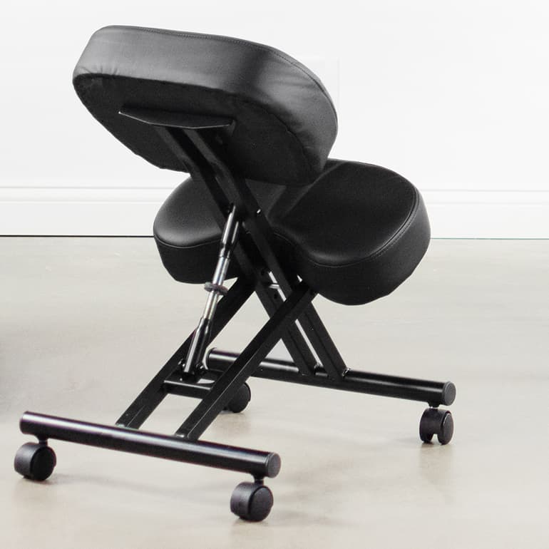 Ergonomic Kneeling Chair, Adjustable Stool for Home and Office - Improve Your Posture with an Angled Seat - Thick Comfortable Moulded Foam Cushions - Brake Casters