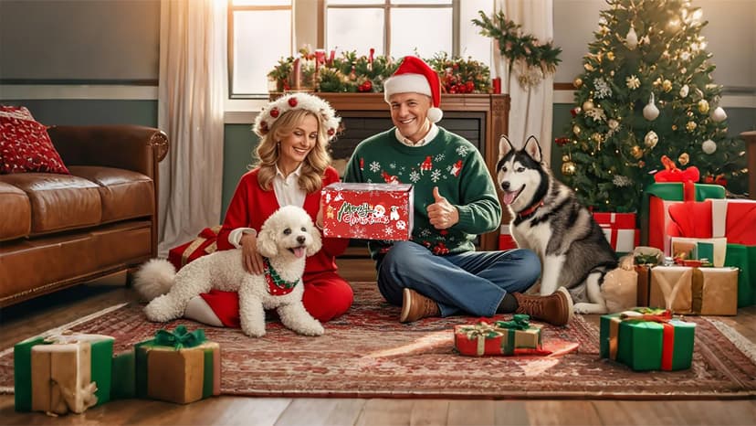 Beiker Christmas Dog Toys Bulk 15 Pack, Puppy Chew Toys for Teething Small Medium Puppies, Holiday Christmas Themed Presents Gifts Box Including Variety Tough Rubber and Rope Toys B0DG8WK4KW