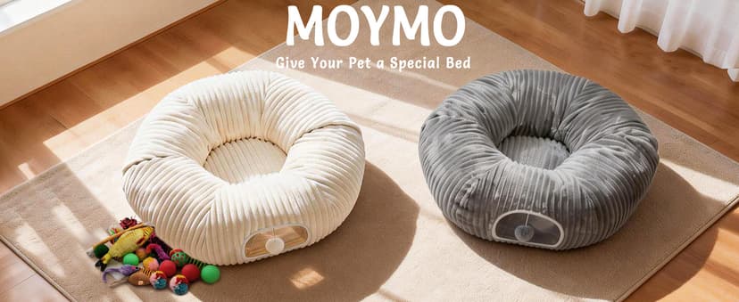 Cat Tube with Kitten Toys for Indoor Kittens, Collapsible Play Tunnel, Cat Gifts Cat Tunnel Bed with 40 Pcs Interactive Cat Toys, White B0FB9CN22D