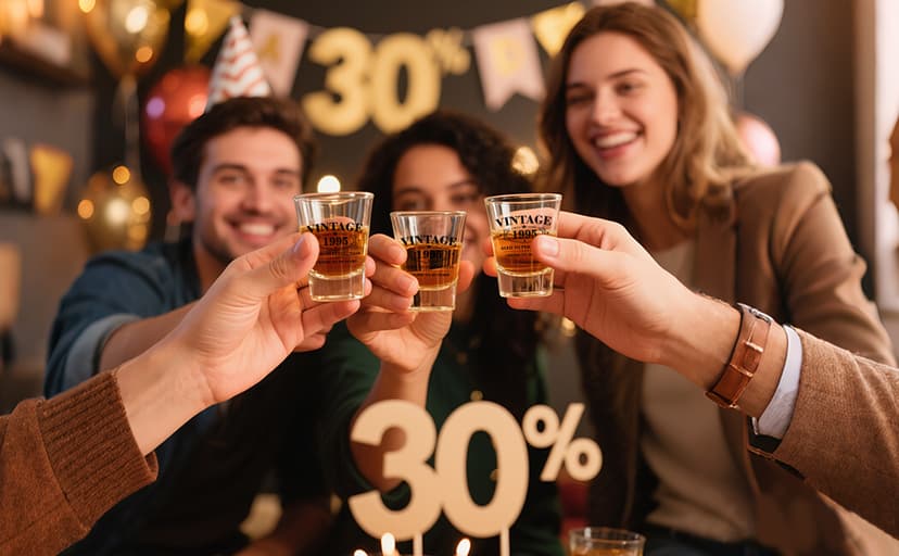 30th Birthday Gifts for Men - Limited Edition Vintage 1996 Shot Glass with Wooden Box - Cheers To 30 Years Old, Finally 30th Birthday Party Decoration - Turning 30 Bday Gift for Men Brother Friend B0F2DW8MVT