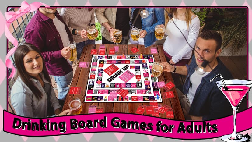 Drinking Board Games for Adults Waterproof Rubber Mat Drink Up Board Games Adult Tipsy Funny Party Interactive Drinking Games Ideal for Game Night Birthday Party Play, Age 21+, 2-8 Players