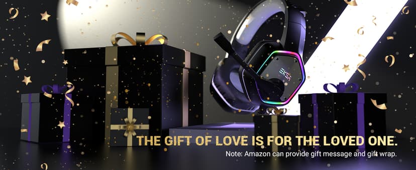 EKSA E1000 USB Gaming Headset for PC, Computer Headphones with Microphone/Mic Noise Cancelling, 7.1 Surround Sound, RGB Light - Wired Headphones for PS4, PS5 Console, Laptop, Call Center