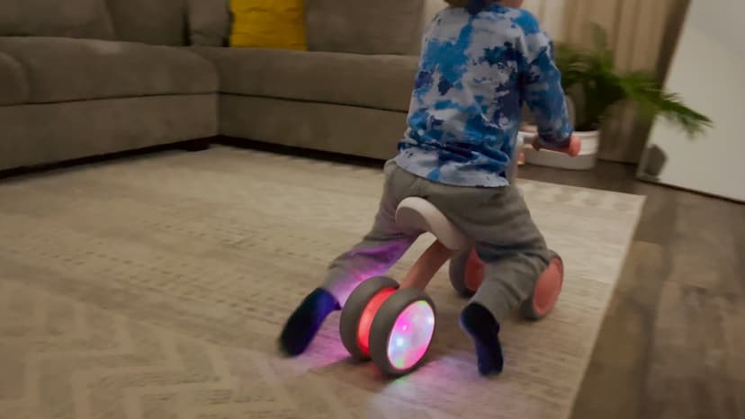 Gamfeiny Colorful Lighting Baby Balance Bike Toys for 1 Year Old Boy Girl Gifts, 10-36 Month Toddler Balance Bike, No Pedal 4 Silence Wheels & Soft Seat First Riding on Toys, 1st Birthday Gifts B0BLMF98S8