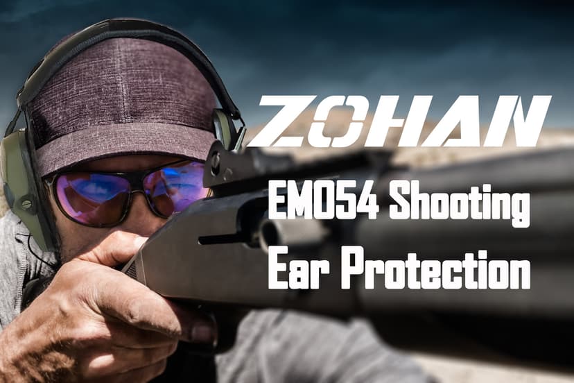 ZOHAN EM054 Electronic Shooting Ear Protection with Sound Amplification, Slim Active Noise Reduction Earmuffs for Gun Range