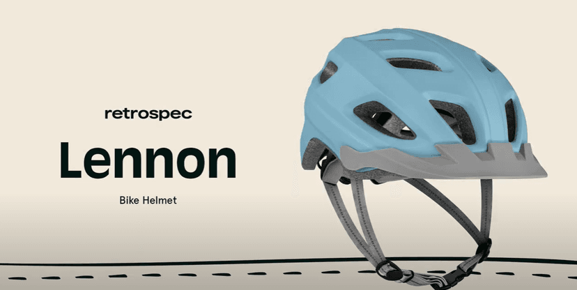 Retrospec Lennon Adult Bike Helmet with LED Safety Light Adjustable Dial & Removable Visor - Adjustable Bicycle Cycling Helmet for Men & Women