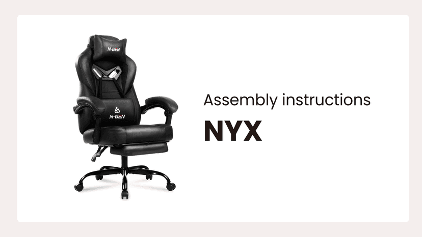 N-GEN GAMING Video Gaming Chair Big and Tall Office Computer Desk Chairs with Ergonomic Lumbar Support High Back Recliner and Footrest for Adults (Black)