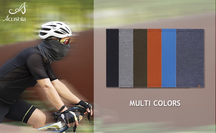 ACUSHLA 100% Merino Wool Neck Gaiter for Men & Women Ski Face Mask Winter Scarf Neck Warmer All Weather, Midweight Maple Leaf