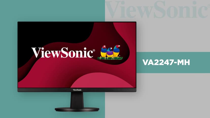 ViewSonic VA2247-MH 22 Inch 1080p Monitor, 100Hz Refresh Rate with FreeSync for Smooth Workflows, Ultra-Thin Bezels, HDMI, and VGA Inputs