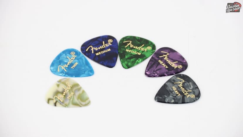 Fender Premium Picks Sampler - 12 Pack Includes Thin, Medium & Heavy Gauges (Austin Bazaar Exclusive) B07ZRYKNGS