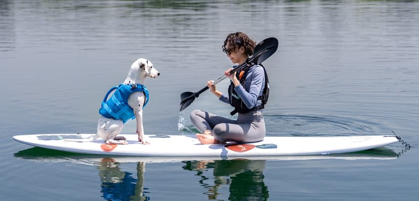 Kuoser Dog Life Jacket High Flotation, Reflective Dogs Life Vest for Swimming Boating, Adjustable Small Medium Large Dog lifejacket, Lightweight Dogs Life Preserver Rescue Handle Spring Summer Pool