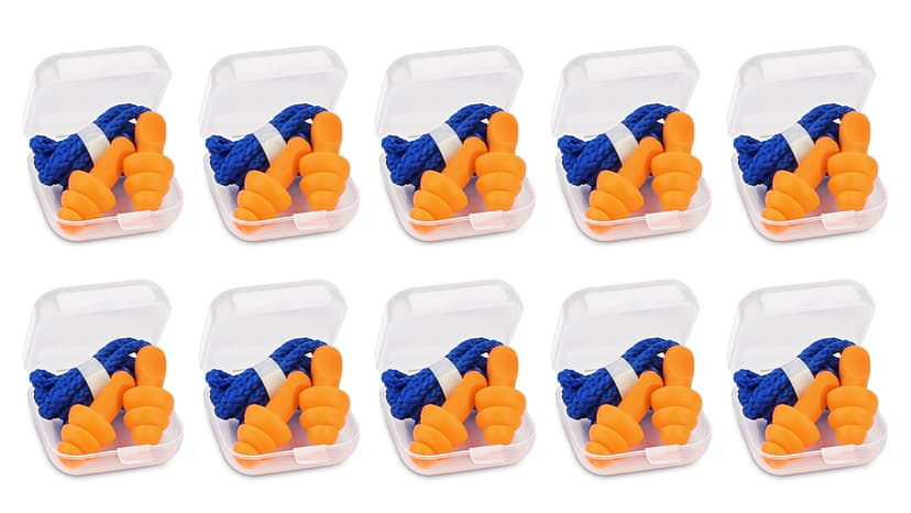 Shooting Ear Protection for Gun Range, 10 Pairs Ear Plugs for Noise Reduction, Hearing Protection for Shooters, Ear Plugs for Shooting, Silicone Ear Plugs
