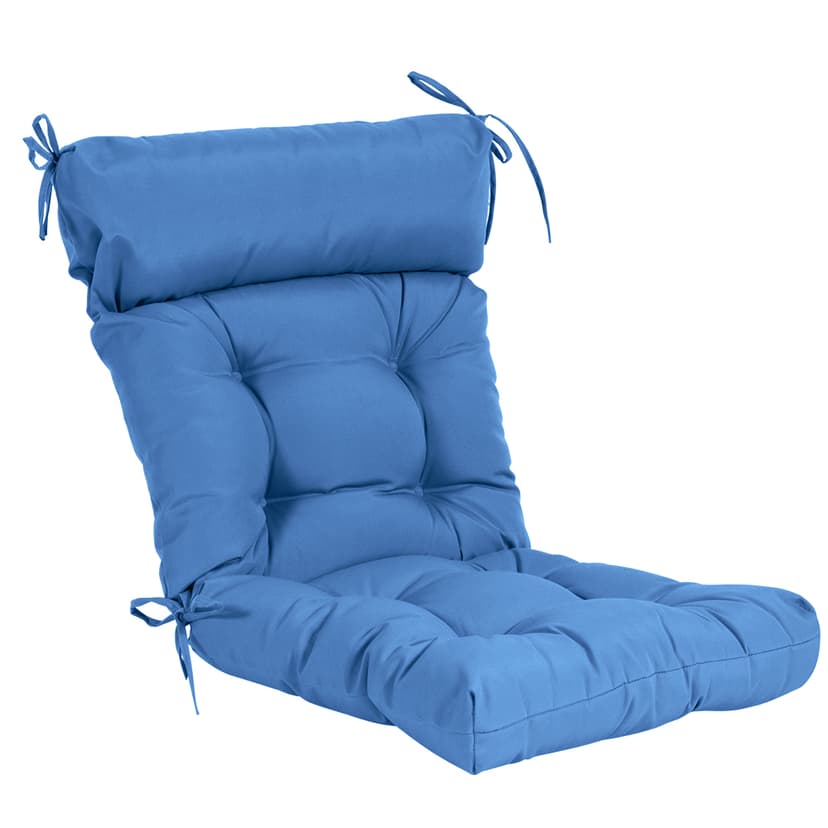 QILLOWAY Outdoor Rocking Chair Cushion 43.4x21 Inch, 100% Polyester Waterproof Patio Rocking Chair Cushion, High Back Weatherproof Chair Pad for Adirondack & Outdoor Furniture, Peacock Blue