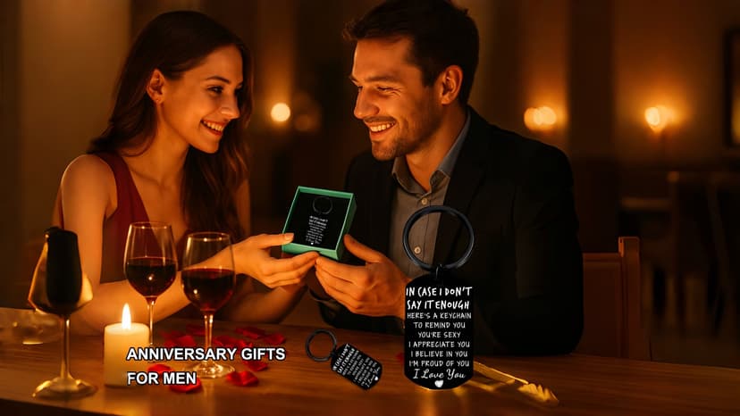 Gifts for husband Boyfriend I Love You Gifts for Him Her Wife Girlfriend Mens Stocking Stuffers, Gift Box, Engraved Keyring Boyfriend Keychain Husband Anniversary Christmas Valentines Birthday Gifts B0DSS766P4
