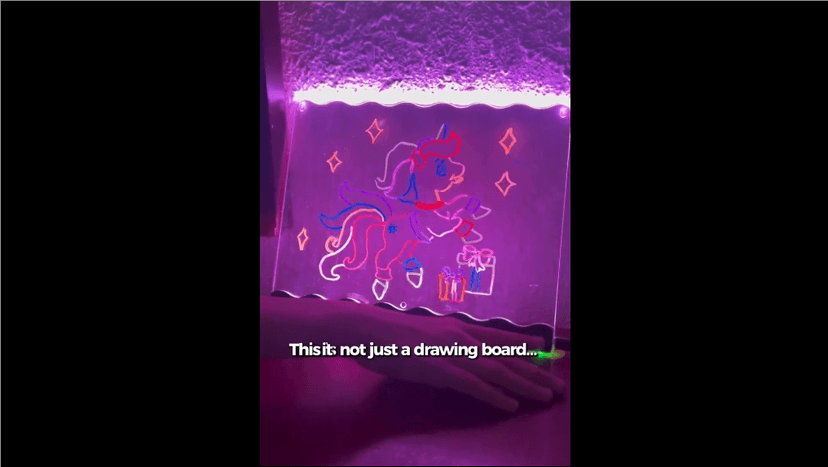 USB-C 10" Light Up Coloring Pad, 7 Color Doodle Glow Tablet, 7 Pens, 10 Tracing Sheets, Unicorn Birthday Gift Age 4 5 6 7 8 9 LED Drawing Board for Girls, Arts Gifts Kit and Crafts Toys for 3+ Year Old B0GDCX74KL