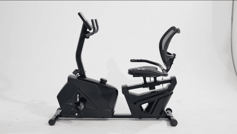 CURSOR FITNESS Recumbent Exercise Bike, Quiet Recumbent Stationary Bike for Adults & Seniors, Magnetic Stationary Bike with 16-Level Resistance, Supports 350LB, Heart Rate Handle & LCD Display