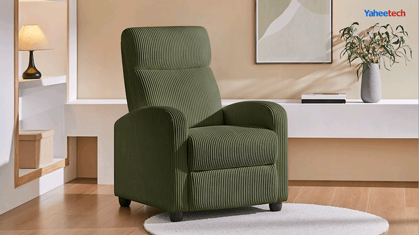 Yaheetech 2-Seat Reclining Chair Leather Recliner Sofa Modern Chaise Couch Lounger Sofa for Living Room Home Theater Black
