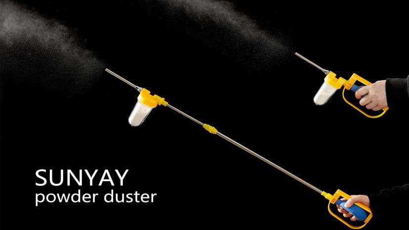 SUNYAY Diatomaceous Earth Powder Duster Multi-Purpose Powder Sprayer Indoor and Outdoor with Length Adjustable from 12" to 42"