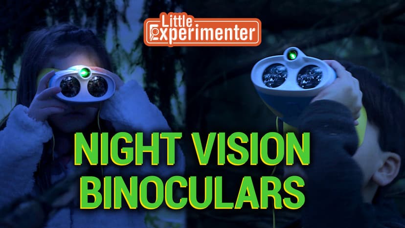 Night Vision Binoculars for Kids & Toddlers, Birthday Gift Ideas, Outdoor Exploration Toys, Binocular + Flash Light & Face Comfort Rubber, Educational STEM Gifts for Boys & Girls Ages 3 4 5 6 Year Old