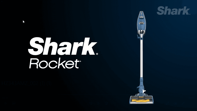 Shark HV343AMZ Rocket Corded Stick Vacuum with Self-Cleaning Brushroll, Lightweight & Maneuverable, Perfect for Pet Hair Pickup, Converts to a Hand Vacuum, Crevice Upholstery Tools, Blue/Silver