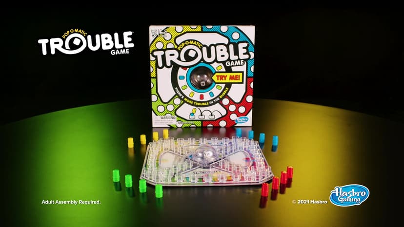 Hasbro Gaming Trouble Board Game for Kids Ages 5 and Up 2-4 Players