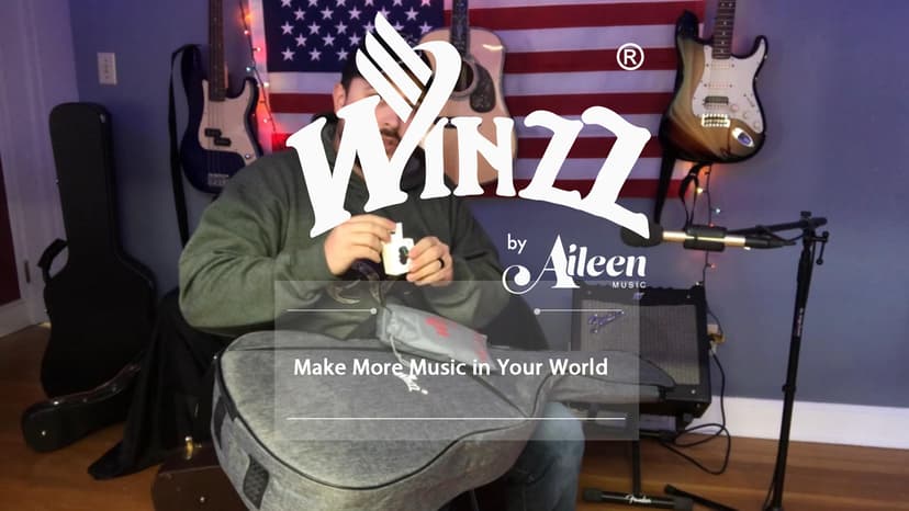 WINZZ AC309CE 39 Inches Cutaway Nylon-string Classical Electric Guitar Build-in Pickup Kit Set Online Lessons