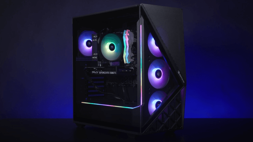 iBUYPOWER Slate Gaming PC Desktop Intel Core Ultra 7 265F CPU, NVIDIA GeForce RTX 5060 8GB GPU, 32GB DDR5 RGB 5200MHz RAM, 1TB NVMe SSD, Windows 11 Home, Computer w/Keyboard and Mouse - SBI7N5603