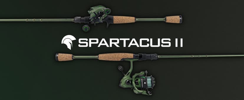 KastKing Spartacus II Fishing Rods - IM6 Graphite Blanks Casting & Spinning Rods, 2-Piece Rods with Extra Tip Section, PTS Power Transition System, KastFlex Technology, Rubber Cork Handle