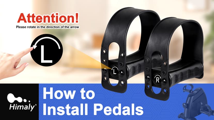 Mini Exercise Bike, himaly Under Desk Bike Pedal Exerciser Portable Foot Cycle Arm & Leg Peddler Machine with LCD Screen Displays