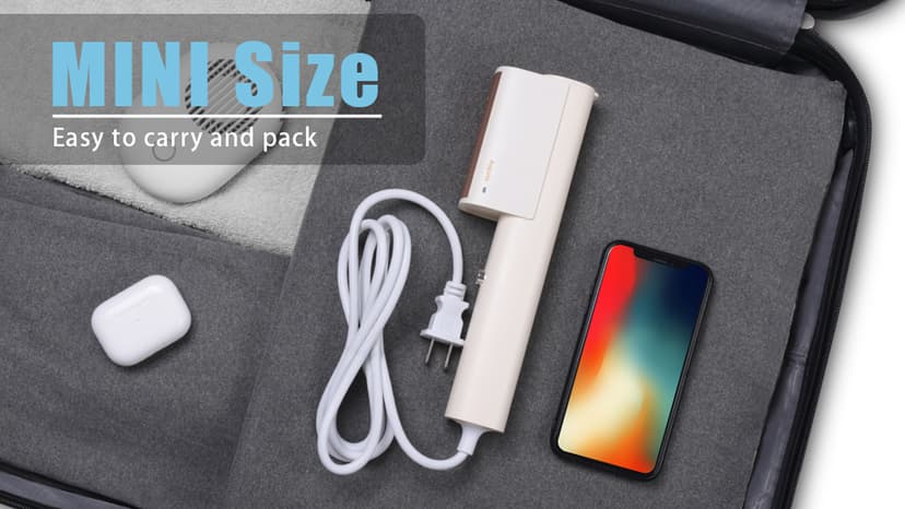 Travel Clothes Steamer Mini Iron - Portable Handheld Garment Steamer,Mini Steam Iron for Any Fabrics，Wrinkle Remover for Travel Home or Office.