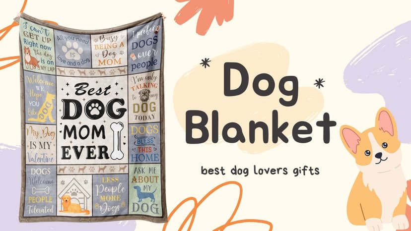 XALAZY Dog Mom Gifts for Women Blanket 50" X 60", Dog Mom Gifts for Dog Lovers& Owners, Best Dog Blanket Throw