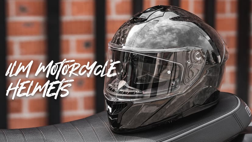 ILM Carbon Fiber Motorcycle Helmets Lightweight Full Face Dual Visor Helmet with Rear Wing Pinlock Compatible Motorbike Street Bike DOT ECE Men Women Model 861C (Snake-Effect CarbonFiber, M)