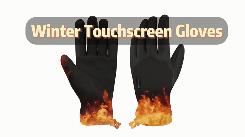 Hiramex Winter Waterproof Gloves Men Women, Windproof Warm Ski Gloves for Cold Weather, Touch Screen Snow Warm, Running Driving Cycling