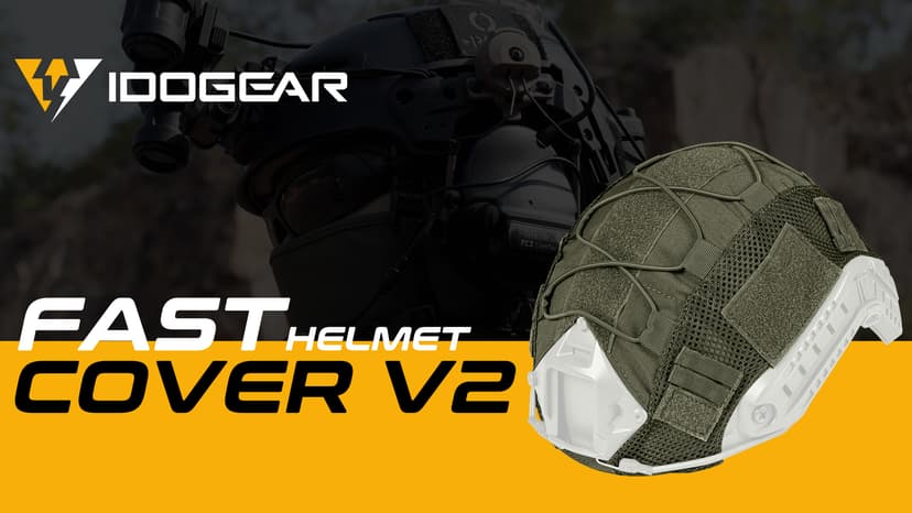 IDOGEAR Tactical Helmet Cover for Fast Helmet camo Helmet Cover for Airsoft Helmet in Size M/L, Military Paintball Hunting Shooting Gear - 500D Nylon - Without Helmet