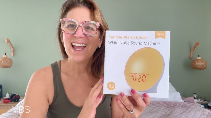 Sunrise Alarm Clock White Noise Sound Machine with 25 Soothing Sounds, 17 NightLights, Bluetooth Speaker Wake Up Light Alarm Clock for Bedrooms, Heavy Sleepers, Baby, Kids, Adults, Seniors, Ideal Gift