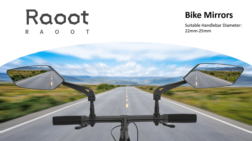 2 Pack Bike Mirrors, eBike Mirrors for Handlebars, 360° Adjustable Safety Bicycle Rear View Mirrors, Scratch Resistant Glass Lens, Bicycle Universal Fit Accessories