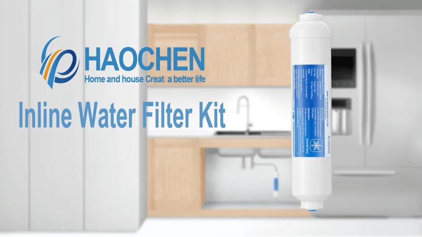 Inline Water Filter Kit for Ice Maker and Refrigerator,Include Feed Water Valve,1/4" Water Line and Quick Connect Fittings,Ideal for Ice Maker,Refrigerator,RO(Reverse Osmosis) System